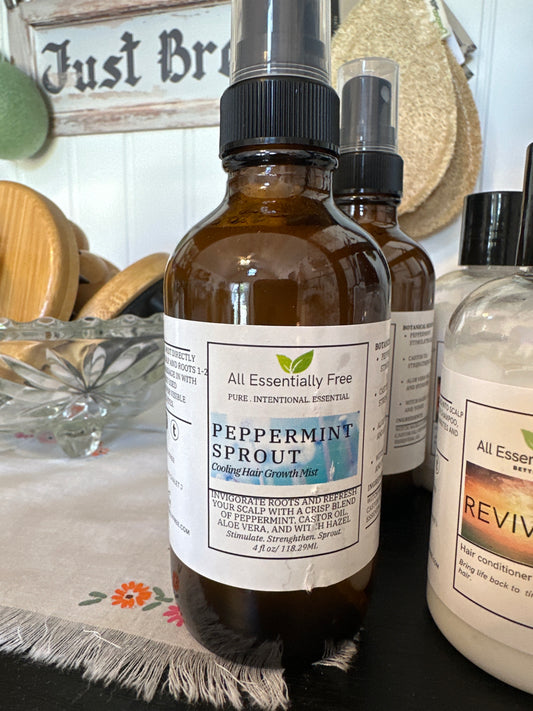 Peppermint sprout cooling hair growth mist