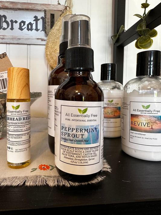 Peppermint sprout cooling hair growth mist