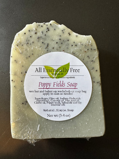 Poppy fields soap, all natural